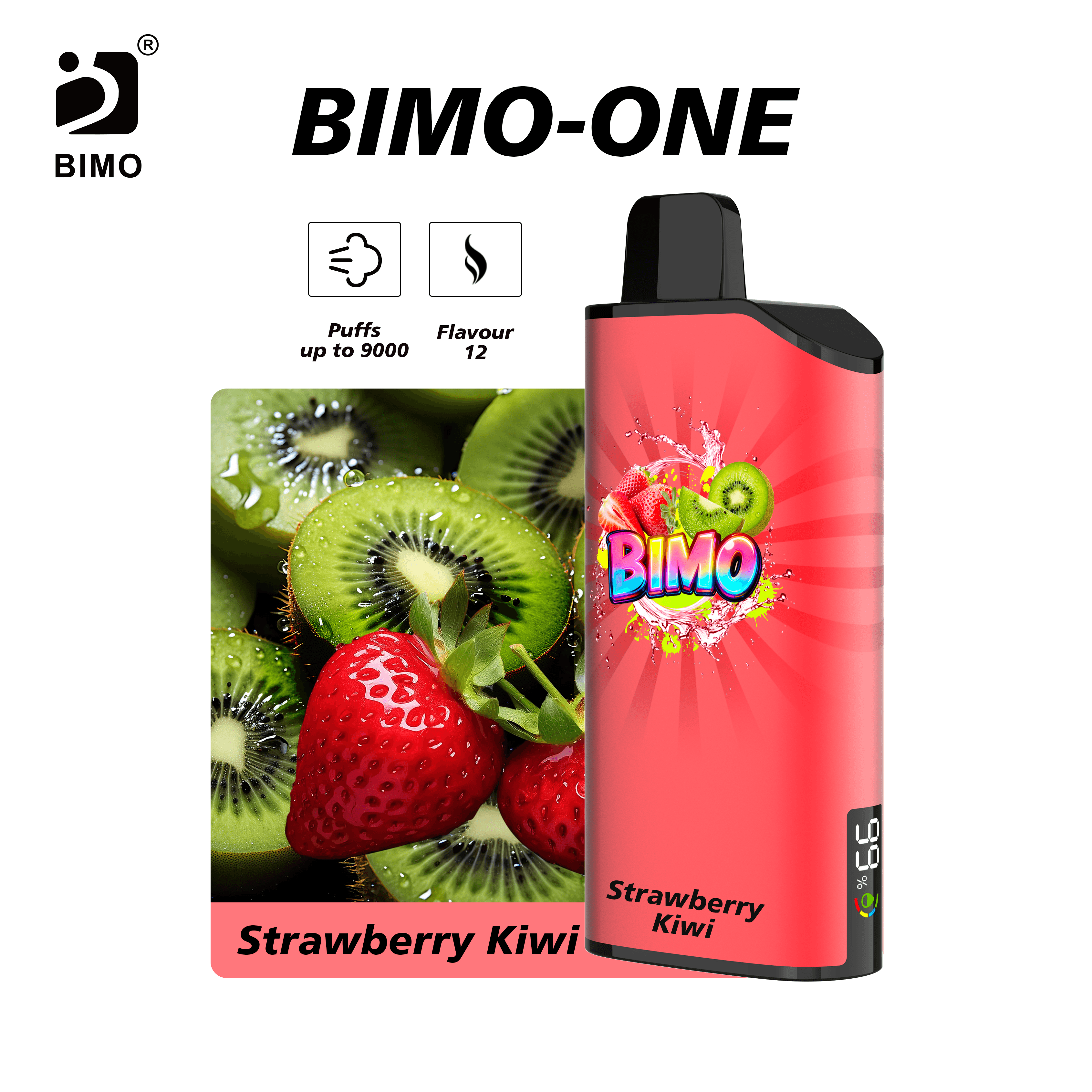 BIMO One 9000 Strawberry Kiwi